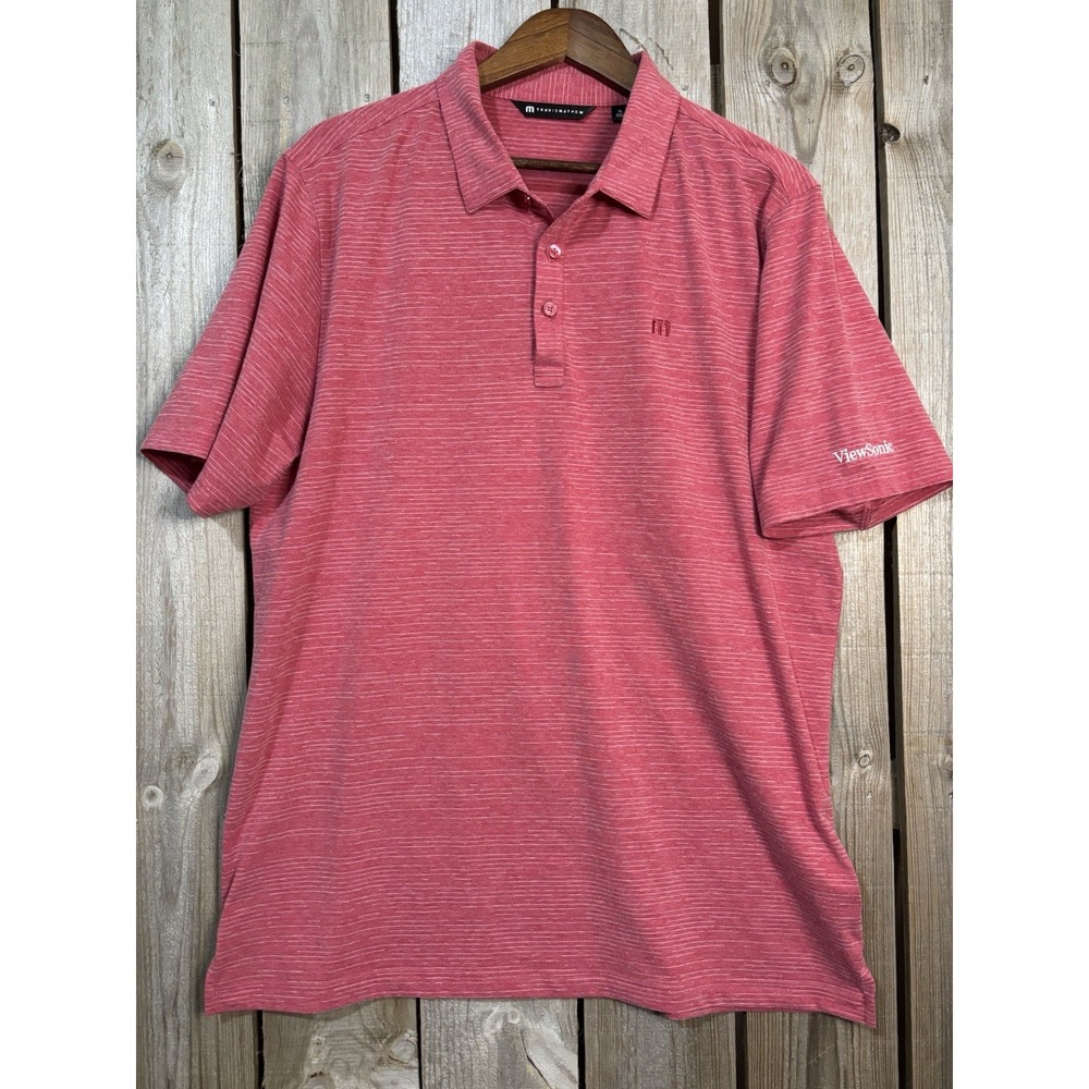 TravisMathew‎ Men's XL Performance Golf Polo Red